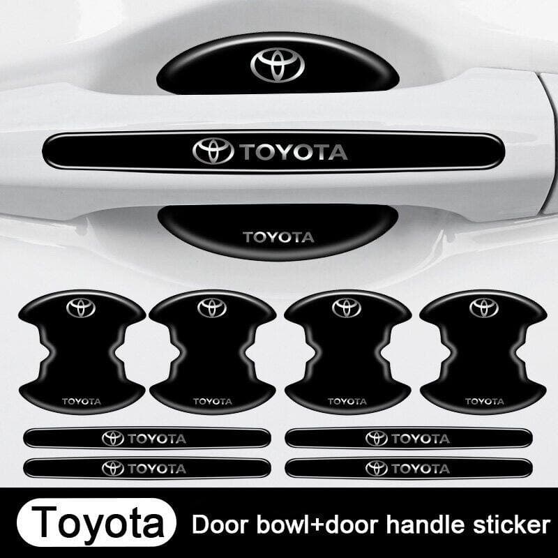 4/8 Unidades Protetor De Maçaneta De Porta De Metal Com Tira Anticolisão De Carro Adequado Para Toyota Corolla RAV4 Priu