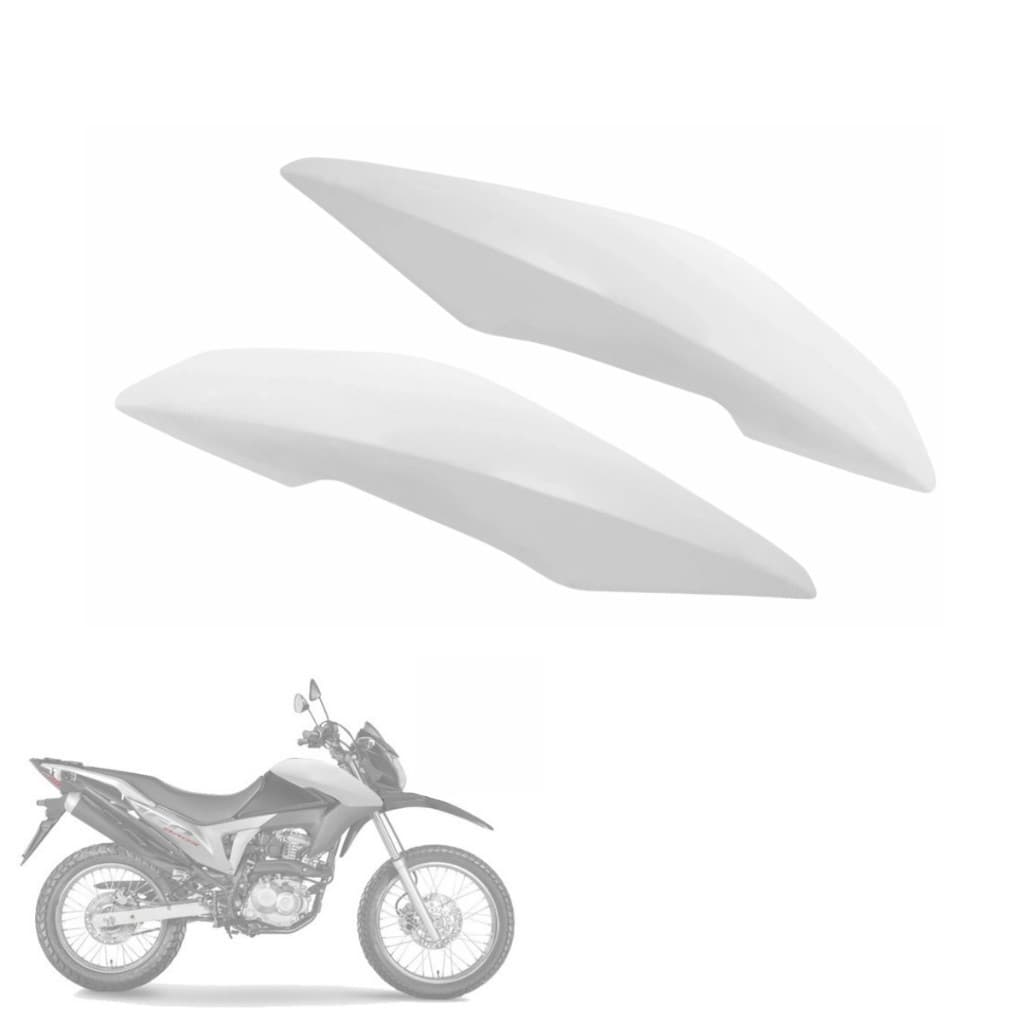 Carenagem Lateral do Tanque A compatível com moto Honda Nxr Bros 160 2015 2016 2017 Branco Ross
