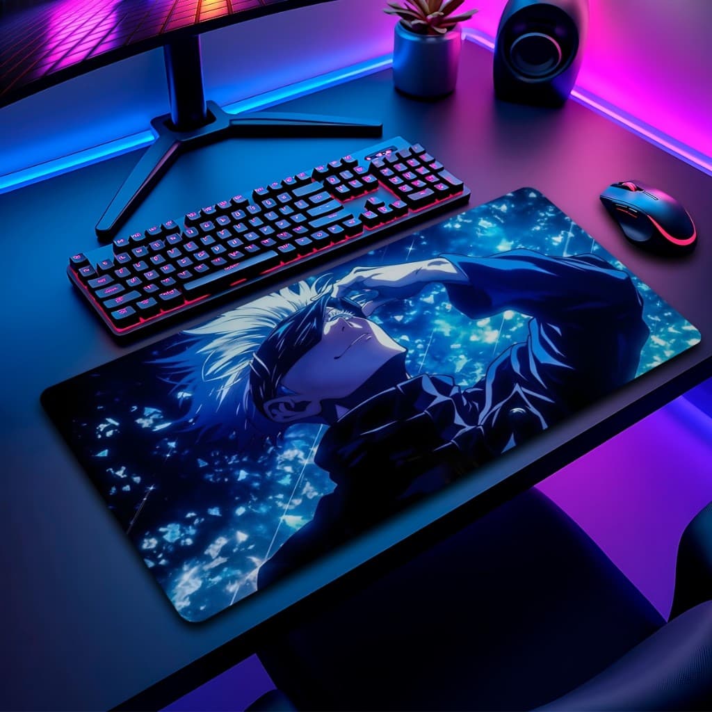 Mouse Pad Jujuts Kaise Gamer Antiderrapante Grande Diversas Estampas Personalizado 70x35 cm