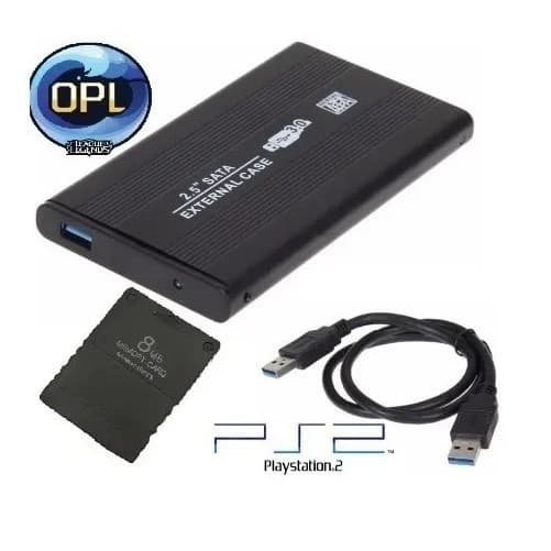 Hd Externo para PS2 500gb 2900 Jogos + Memory Card Opl Frete Grátis Lista de jogos no Chat