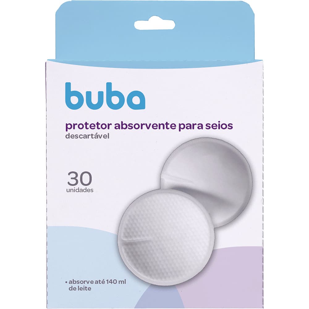 Kit 30 Absorventes Para Seios Protetor Macio Amamentação Descartável Tapa-Seios Buba