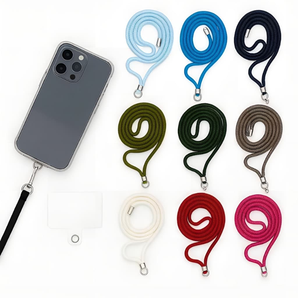 Kit 10 Alça de Nylon para Telefone Celular Remendo de Crossbody Universal Cordão Macio para Pendurar