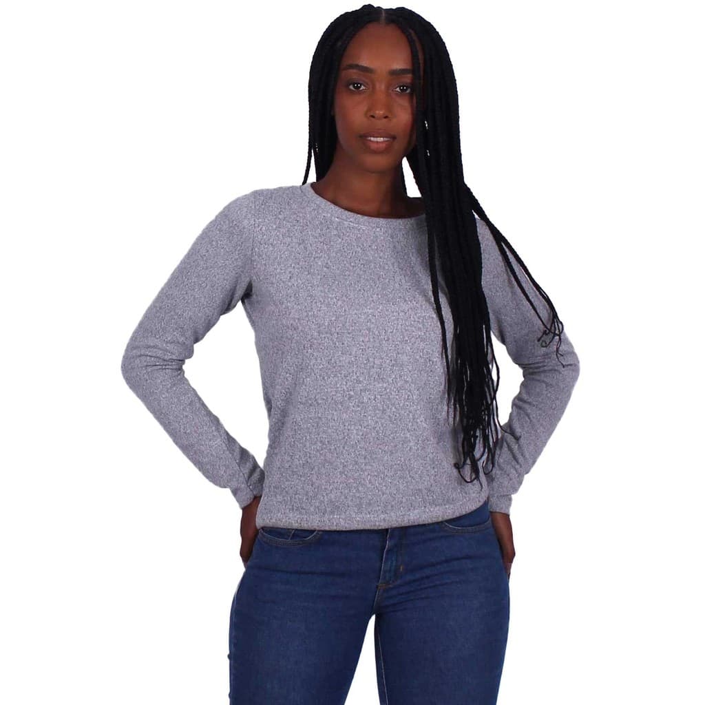 Blusa de Lã Feminina Gola Redonda Manga Longa Conforto e Estilo