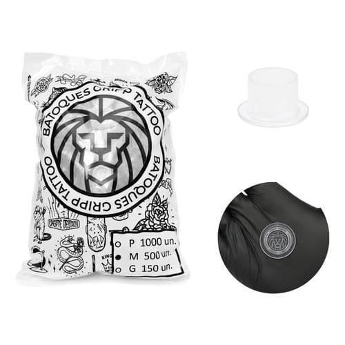 Batoque Tamanho M 500un Com Aba Base Tatuagem Anvisa