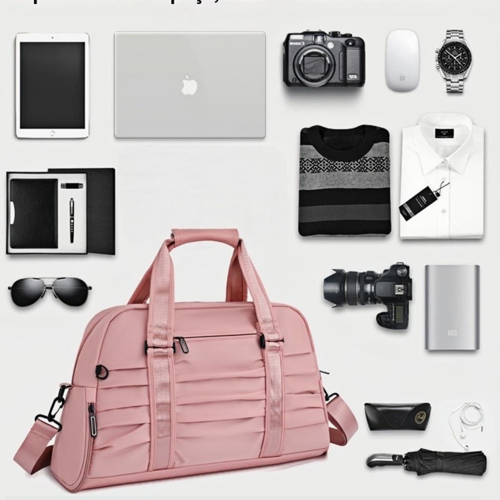 Bolsa de viagem impermeável de grande capacidade, bolsa de ombro fitness esportiva yobel.loja