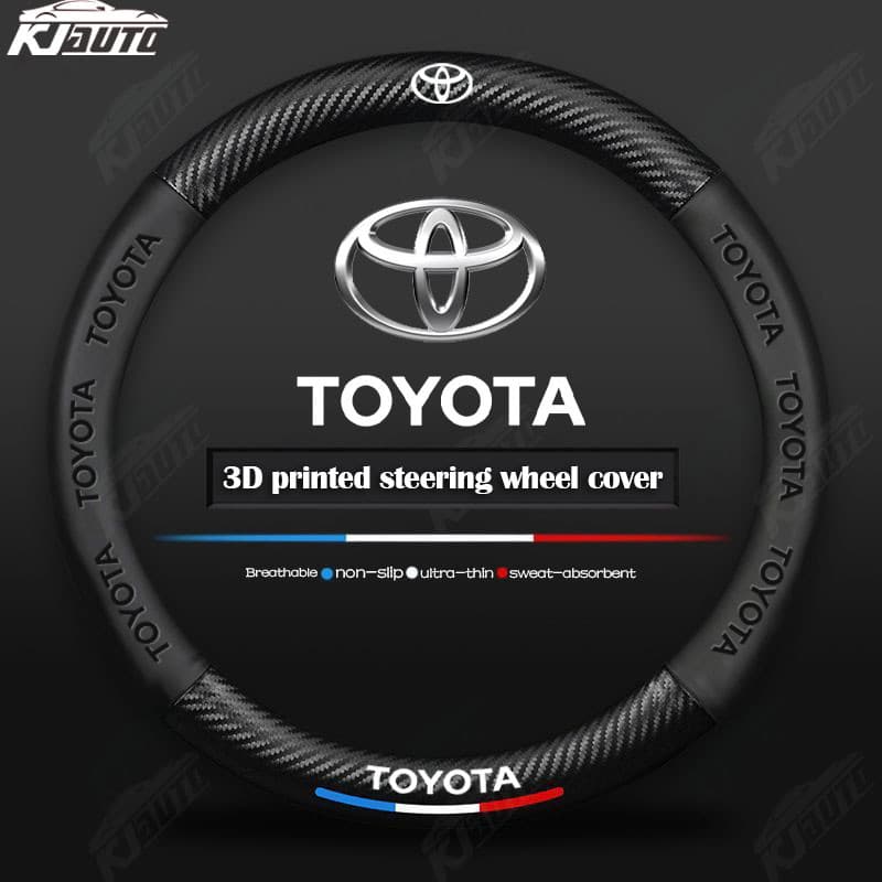 Toyota Gr Sport Trd Capa De Volante De Fibra De Carbono De Couro De Luxo Acessórios Interiores De Carro Confortáveis E A