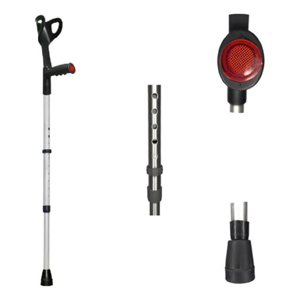 Muleta Canadense Fixa Alumínio Com Regulagem 1un - Preto