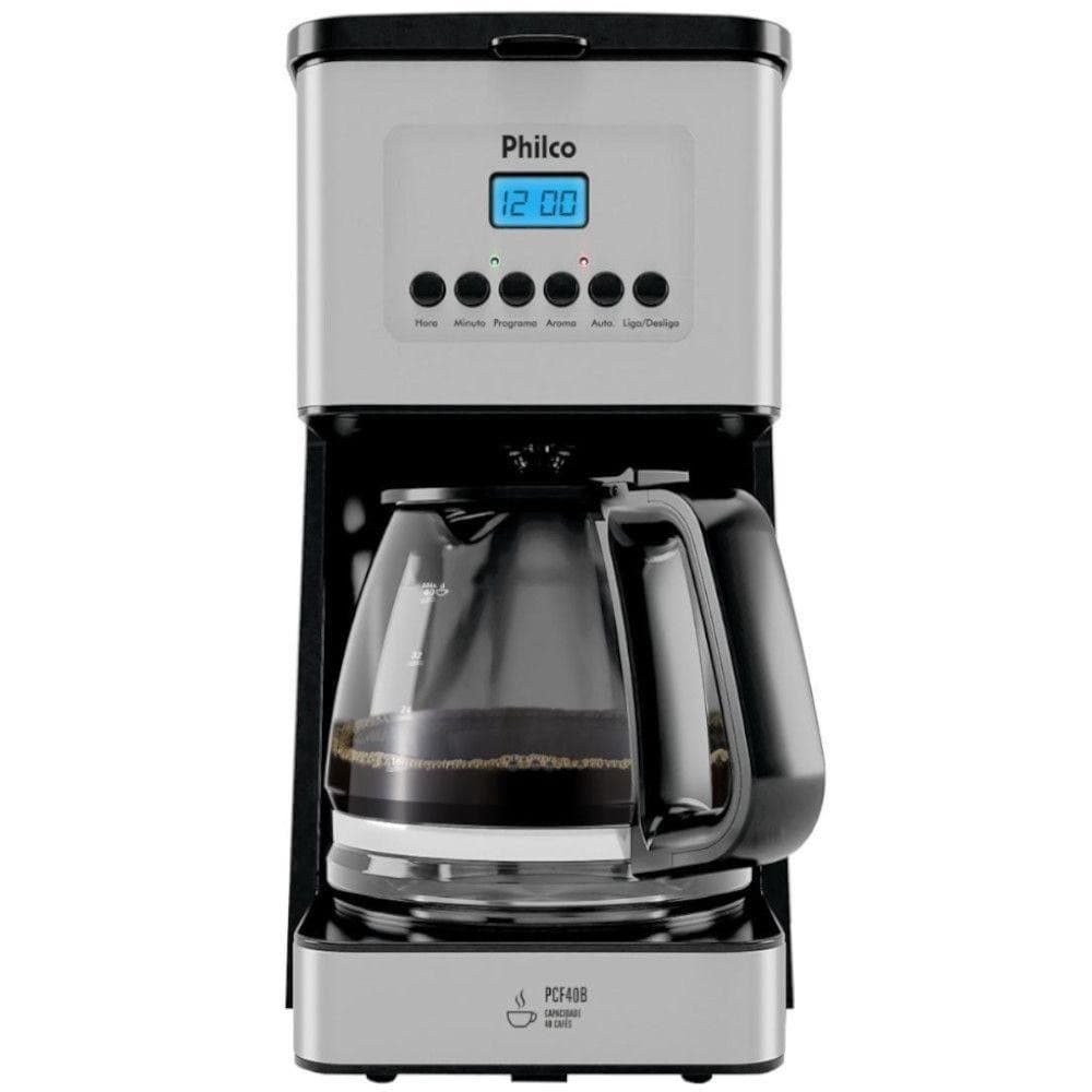 Cafeteira Elétrica Philco PCF40B 1,6L Com Painel Digital 40 Xícaras 1000W