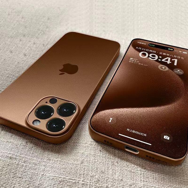 Novo Titânio Deserto Cor Original Luxo Nano AG Fosco Caso Para iPhone 16 15 14 13 12 11 Pro Max 14 15 16 Plus Capa Bússo