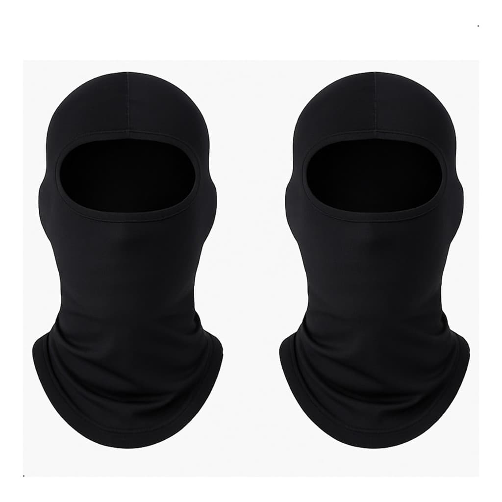 Kit 2 Balaclavas Pretas Proteção Uv50+ Ciclismo Moto Bike