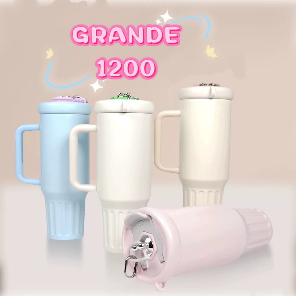 Caneca - Copo de Bebida 1200ML Ante Vazamento e de Metal