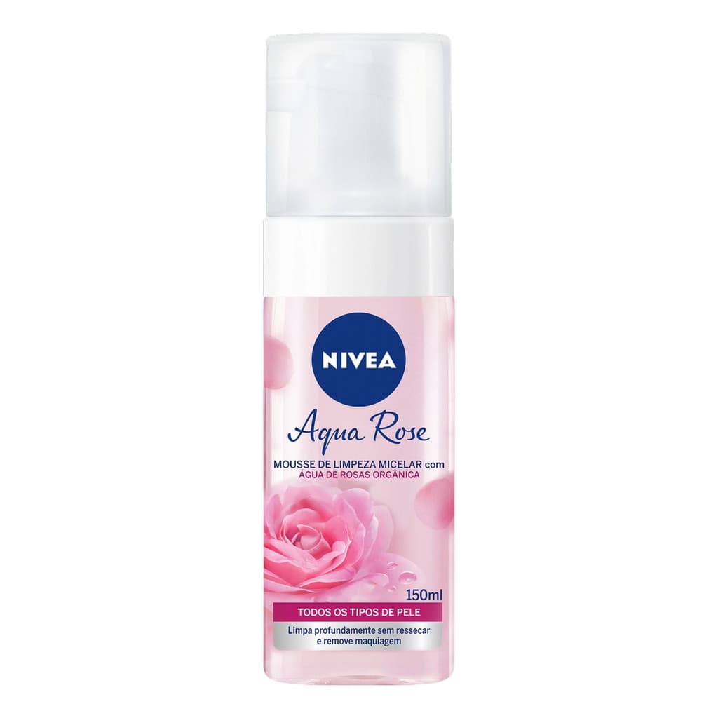 kit 2 NIVEA Mousse de Limpeza Facial Aqua Rose 150ml