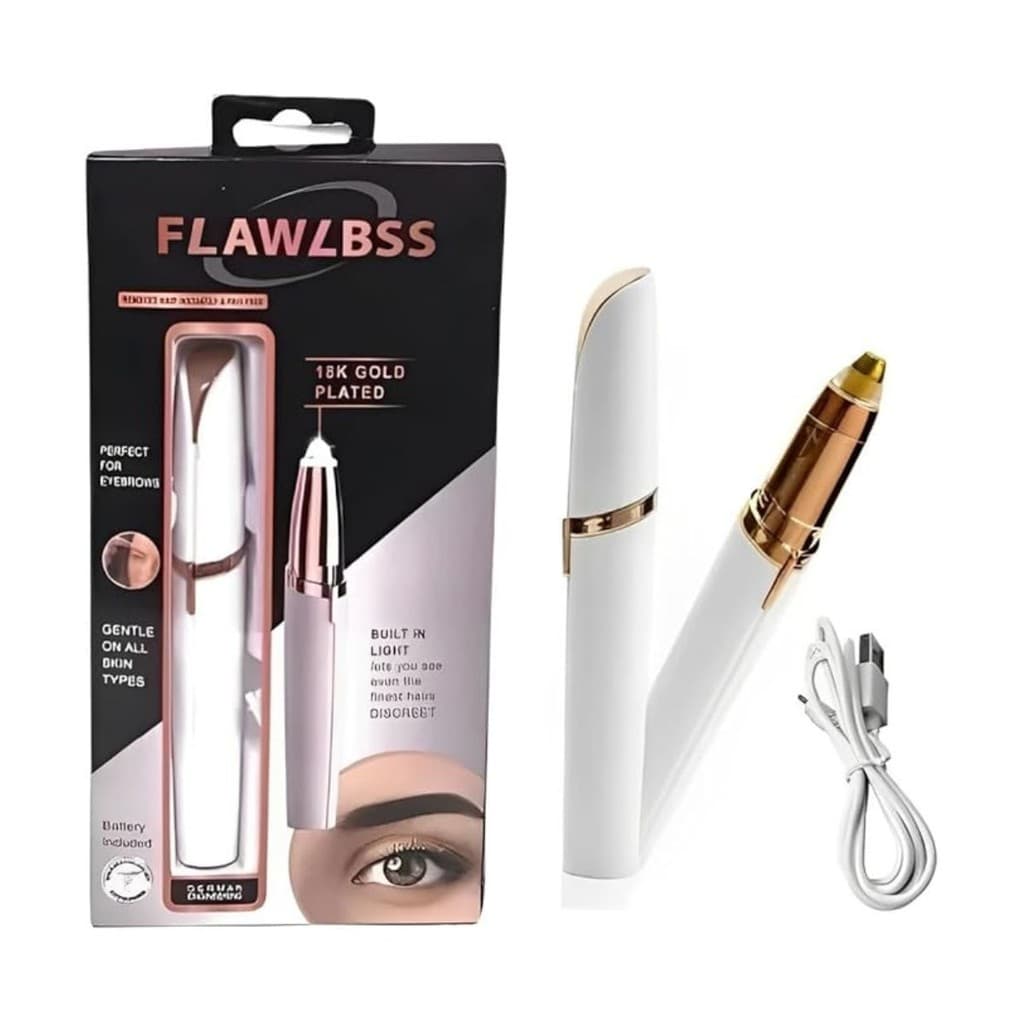 Caneta Depilador Facial Indolor Sobrancelha Elétrico Super Premium Flawlbss