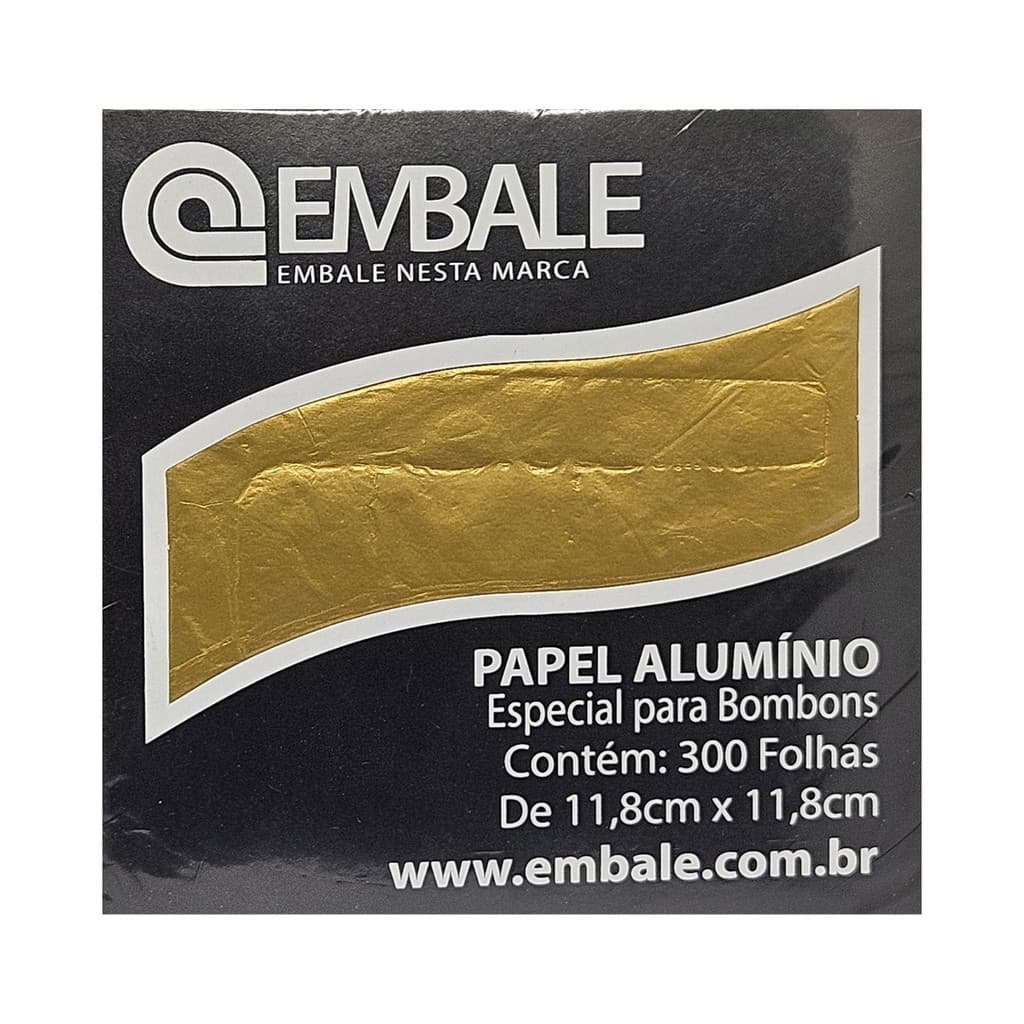 Papel chumbo 11,8x11,8cm para Trufa 300fls ouro velho embale