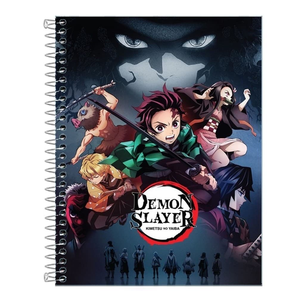 Caderno    Demon Slayer 10 Matérias Capa Dura