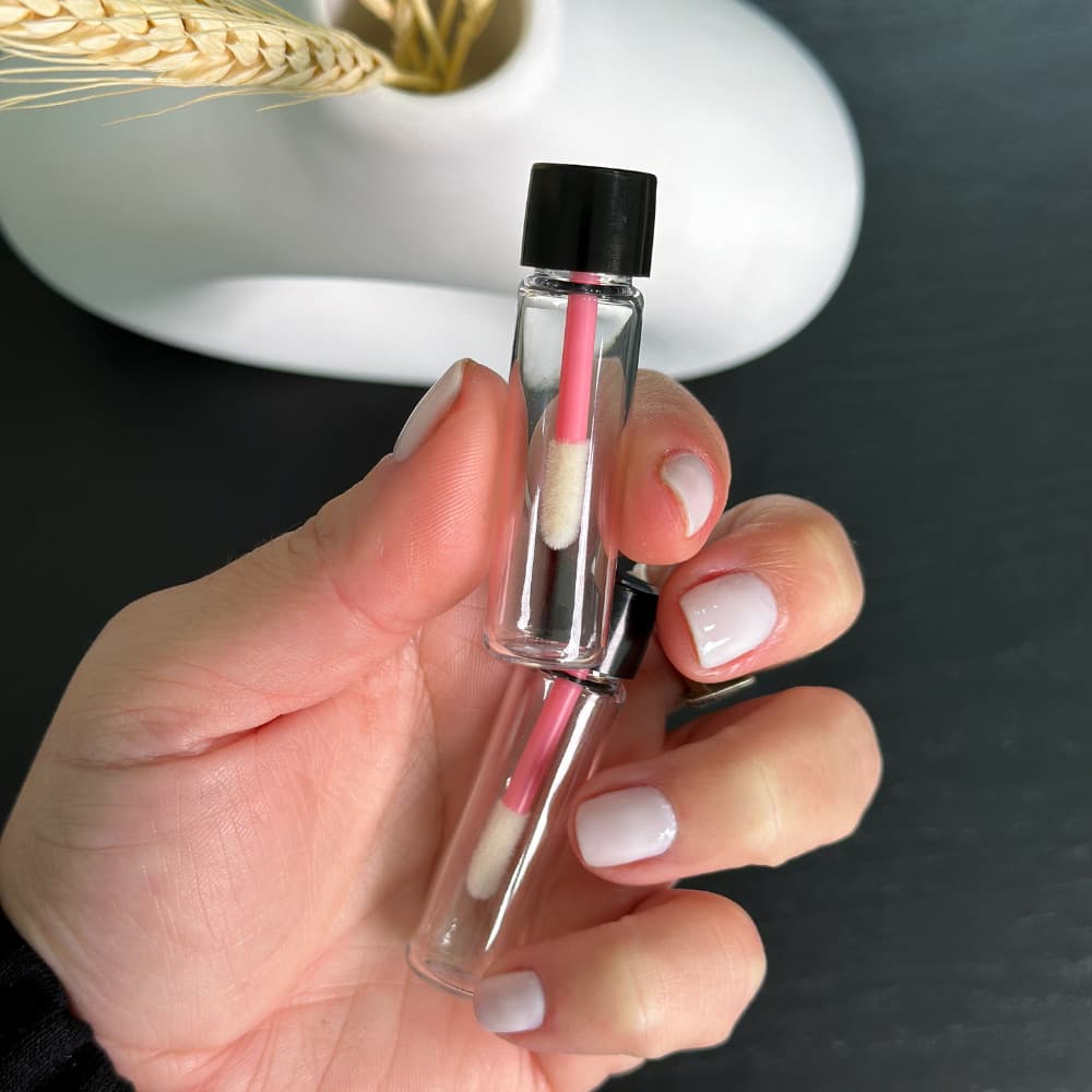 Kit 50/40/30/20/10  Mini Frasco de Gloss Batom Retoque Refil Embalagem Tubet Cosmético Brilho Labial