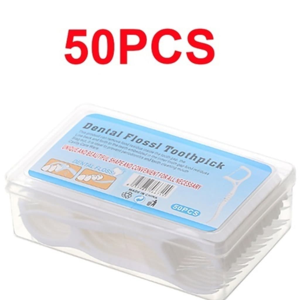 50 unidades de fio dental Fio dental ultrafino arqueado marisa