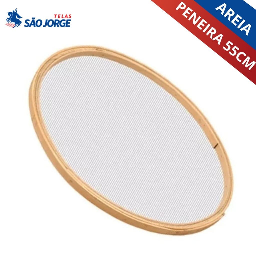 Peneira De Areia Aro 55cm De Madeira Premium São Jorge