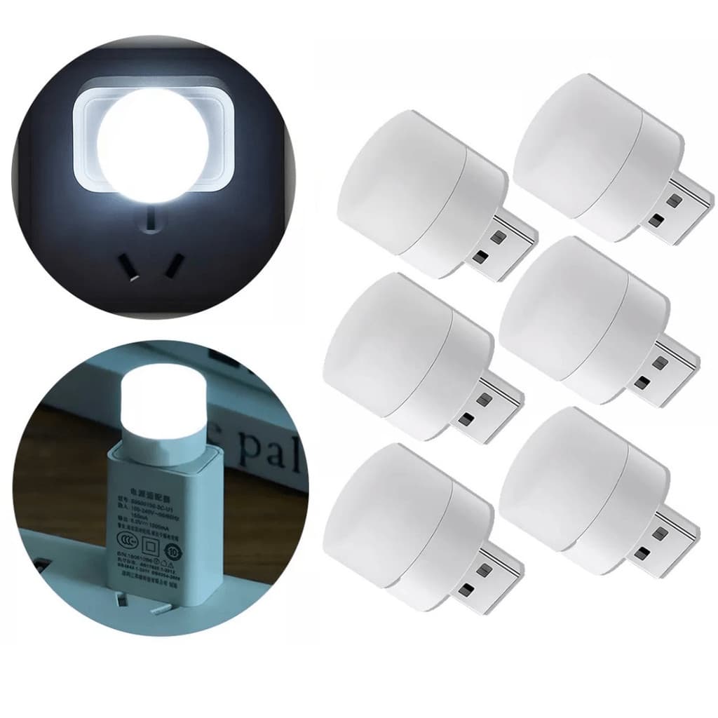 Kit 10 mini lâmpada usb de led portátil