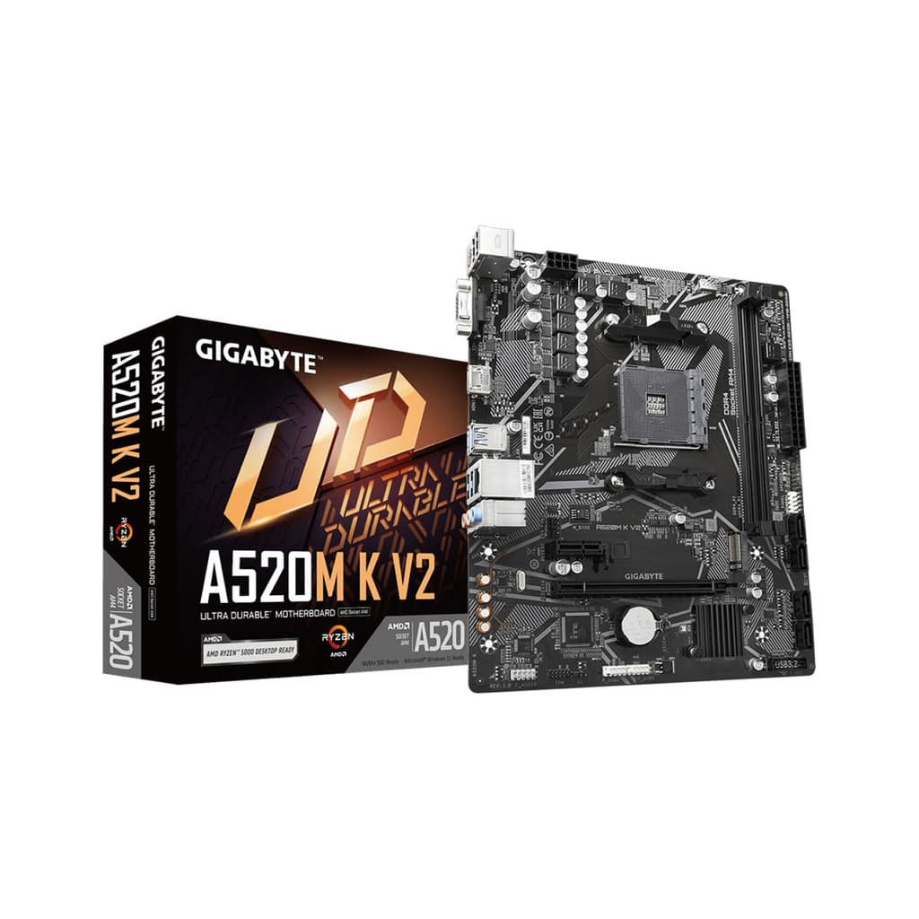 Placa Mãe Gigabyte A520M K V2, Chipset A520, AMD AM4, MATX, DDR4