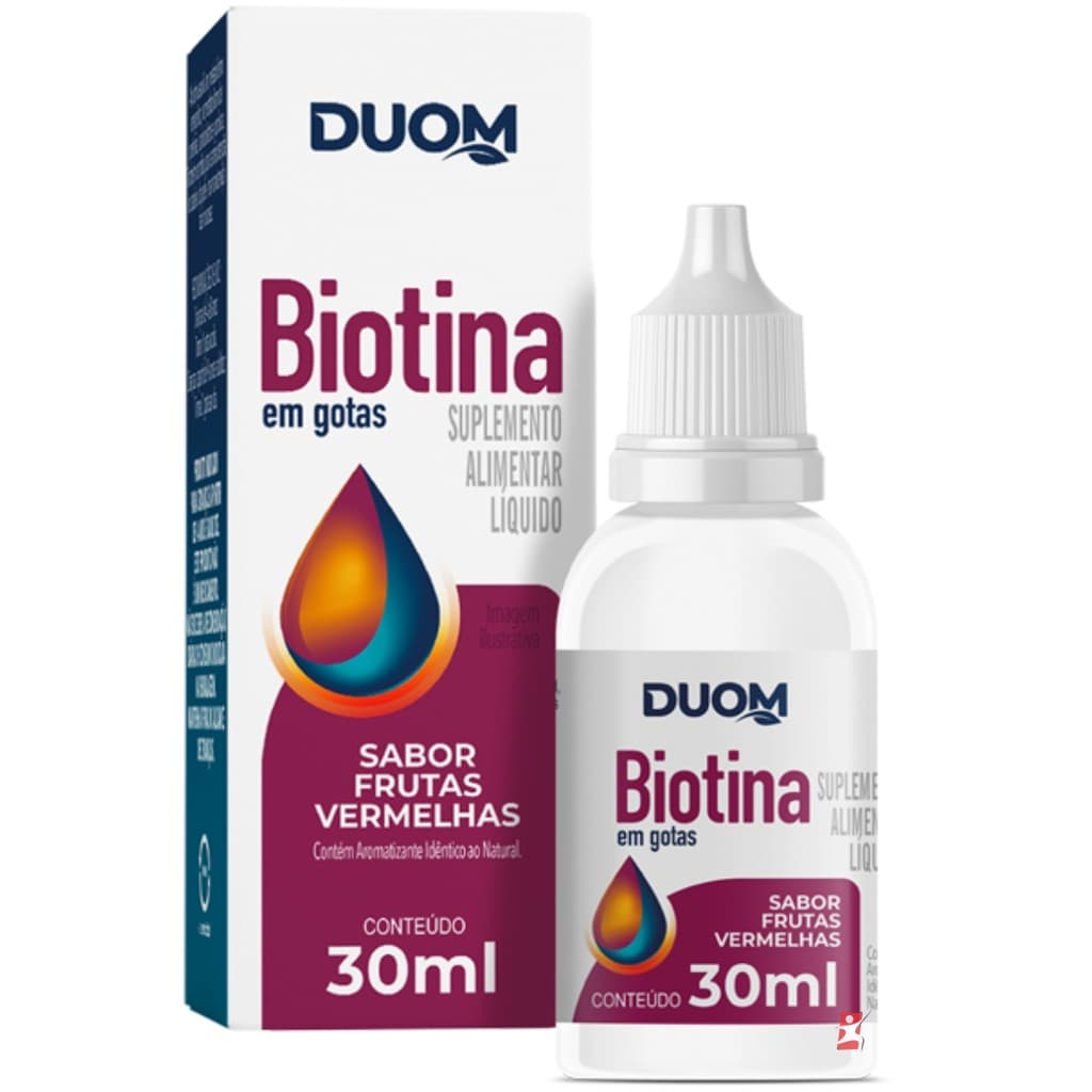 BIOTINA CONCENTRADA EM GOTAS 30ML FRUTAS VERMELHAS - MALTTA NUTRITION