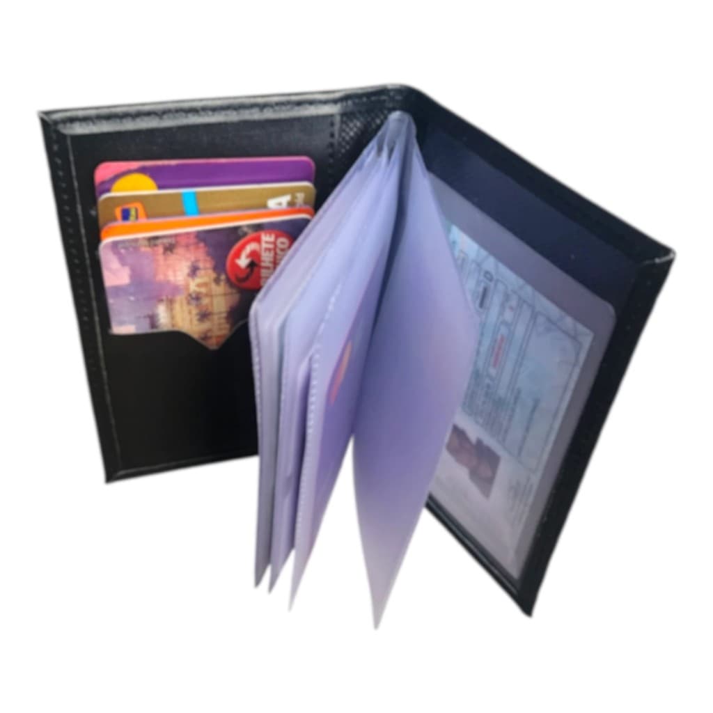 Carteira Masculina Em Couro Legitimo Porta Cartoes Rg Crlv Lp store