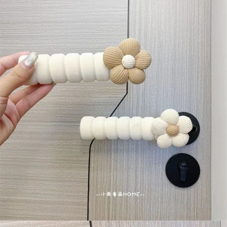 1pc Protetor De Maçaneta De Porta Flor Capa Para Calor Anticongelante Mãos No Inverno Anti-Colisão Criança/Crianças Segu