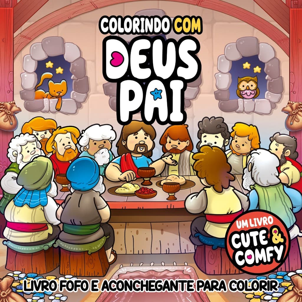 Colorindo com Deus Pai Edição 02 - Um Livro Cute & Comfy - Livro de Colorir Adulto