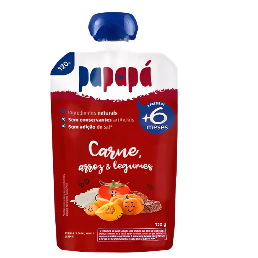 Papinha De Carne, Arroz E Legumes Papapá 120g