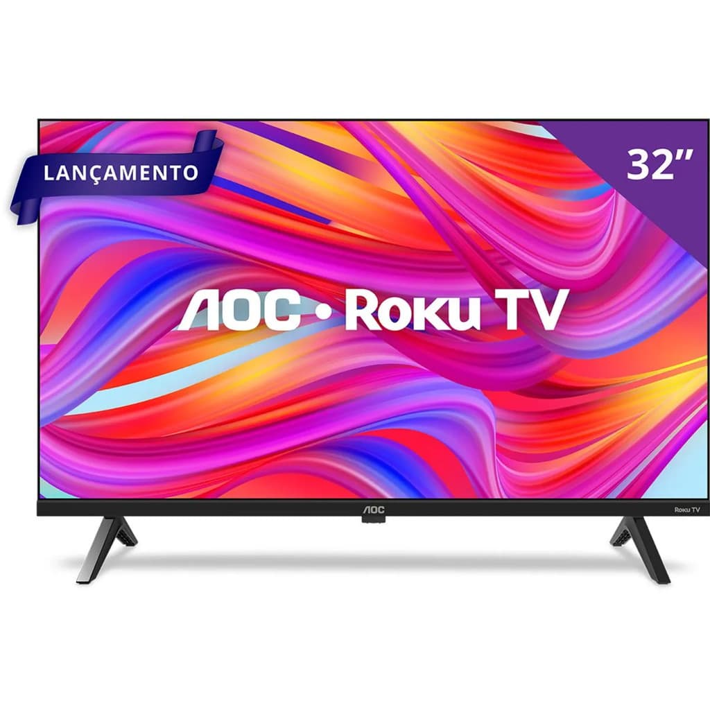 Smart TV AOC LED 32" HD WI-FI Roku TV HDMI USB - 32S5045/78G 32S5155