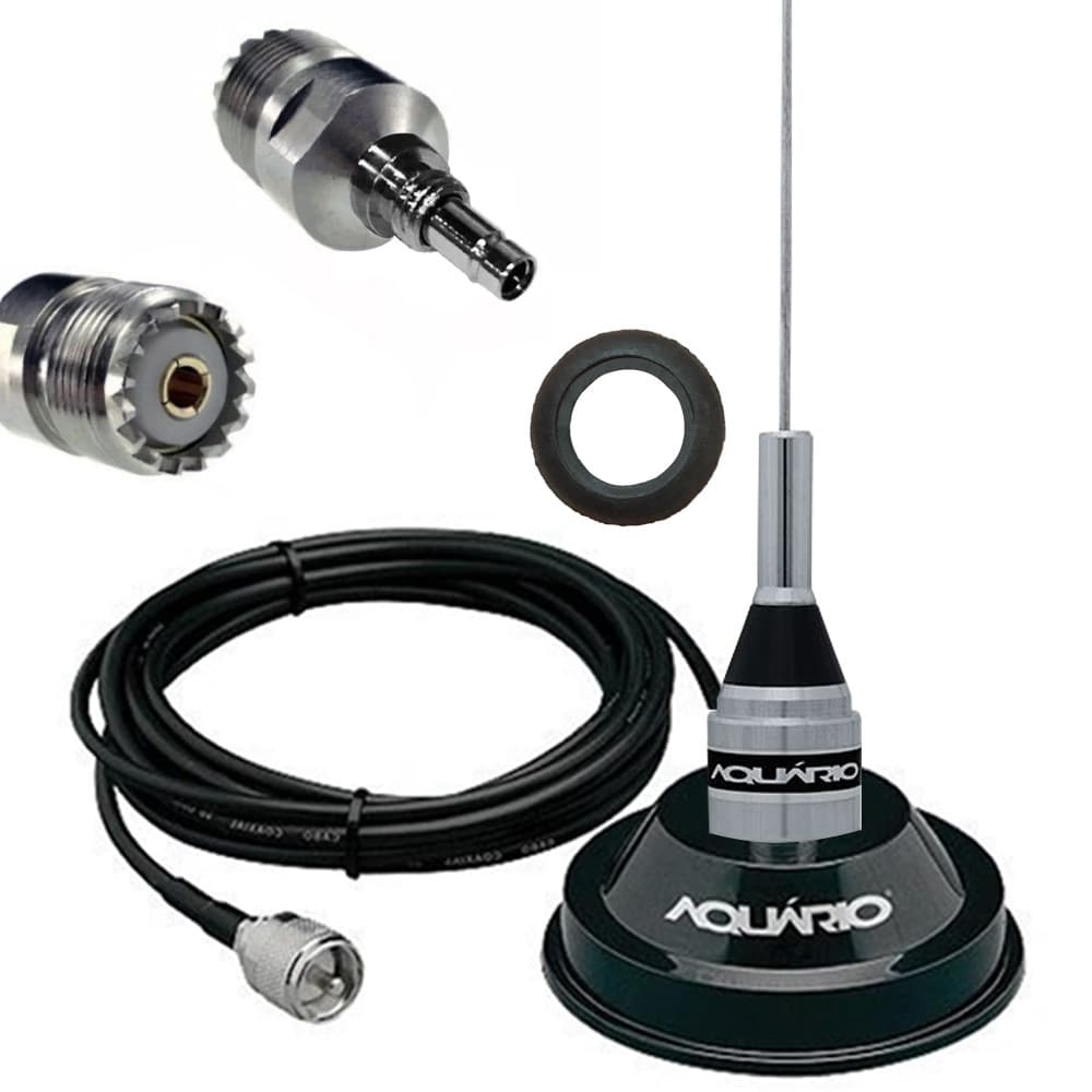 Kit Antena 1/4 Vhf M-300c Suporte Imã M700k Ht Motorola Digital Ep450 Dep450