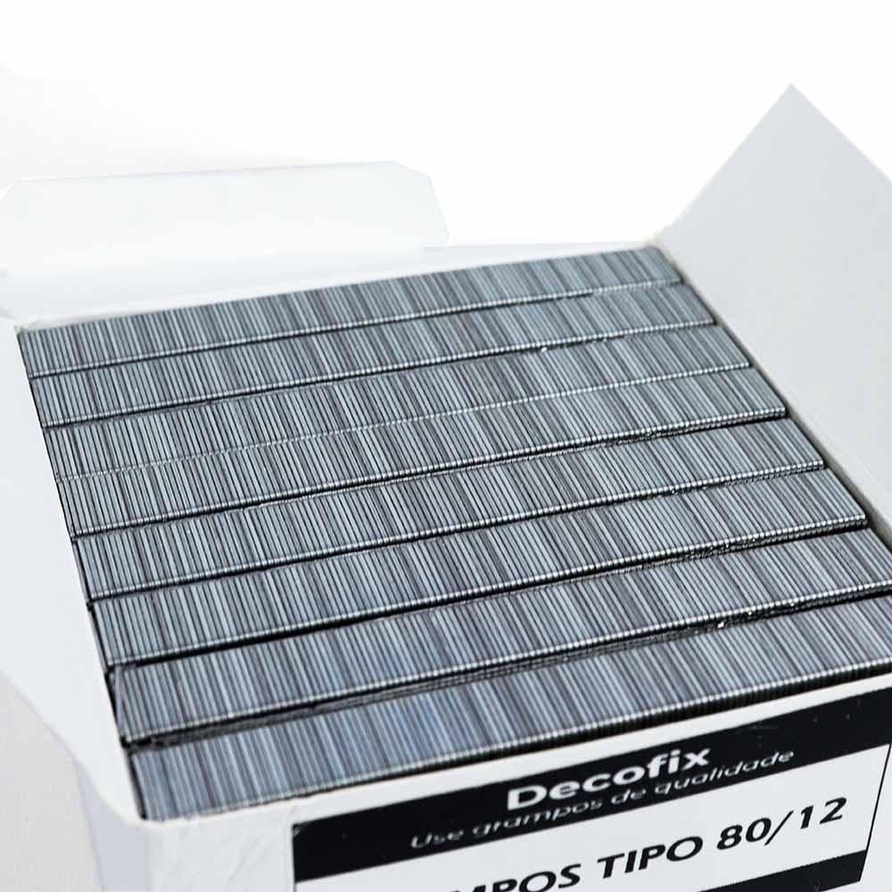 Grampos Industrial Decofix 80/12 - 10.000 unidades