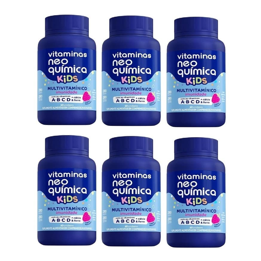 Kit 6 Vitamina Kids 60 Cápsulas - Neo Química