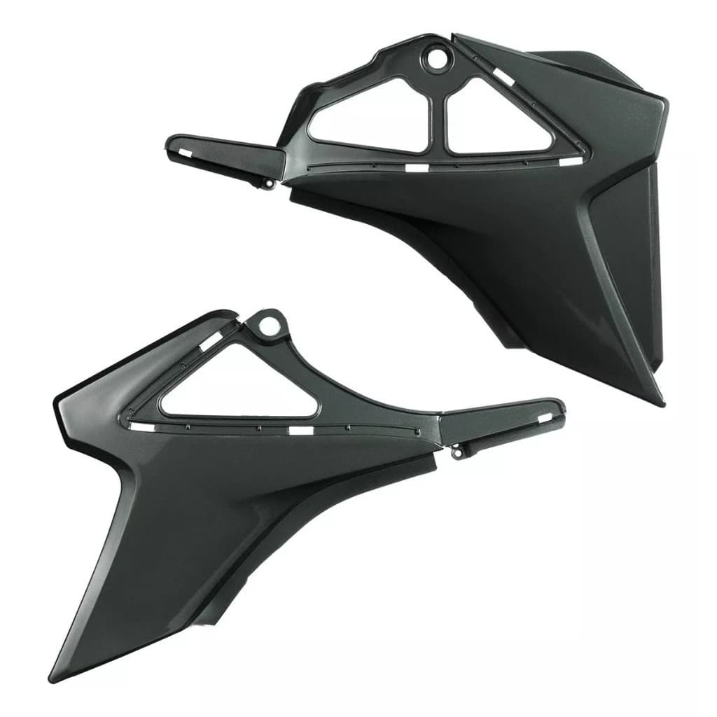 Sub Tampa Lateral Par Direita Esquerda Moto Bros 150 2011 à 2014 Cinza