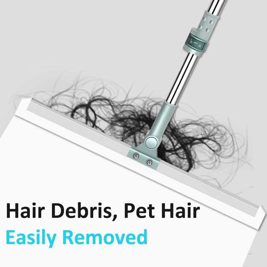 Vassoura Rodo Mágico Silicone Grande 50cm Para Limpeza de Multiuso Piso Vidros Com Gancho Secos e Molhados Uso Duplo