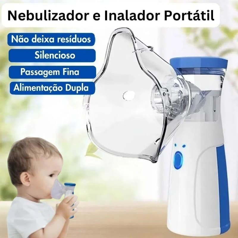Atomizador Portátil Umidificador De Via Aérea Nebulizador De Malha pare Adultos E Crianças Inalador De Asma Médica