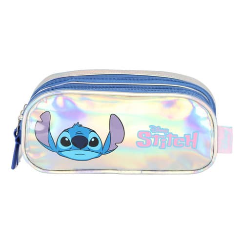 Estojo Escolar Triplo Juvenil Stitch Holográfico Luxcel