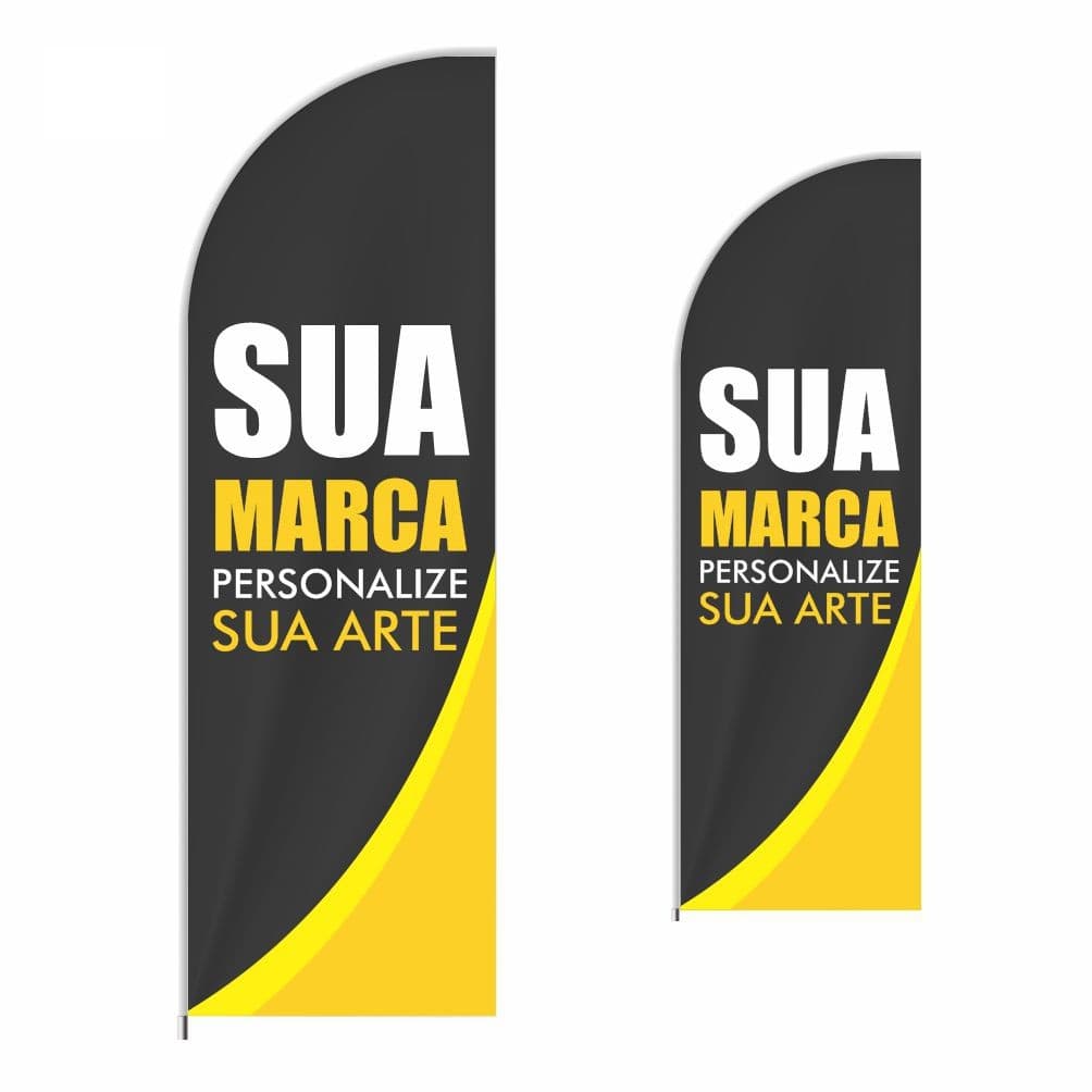 Wind Banner Personalizado Somente Tecido 2,15m Dupla Face