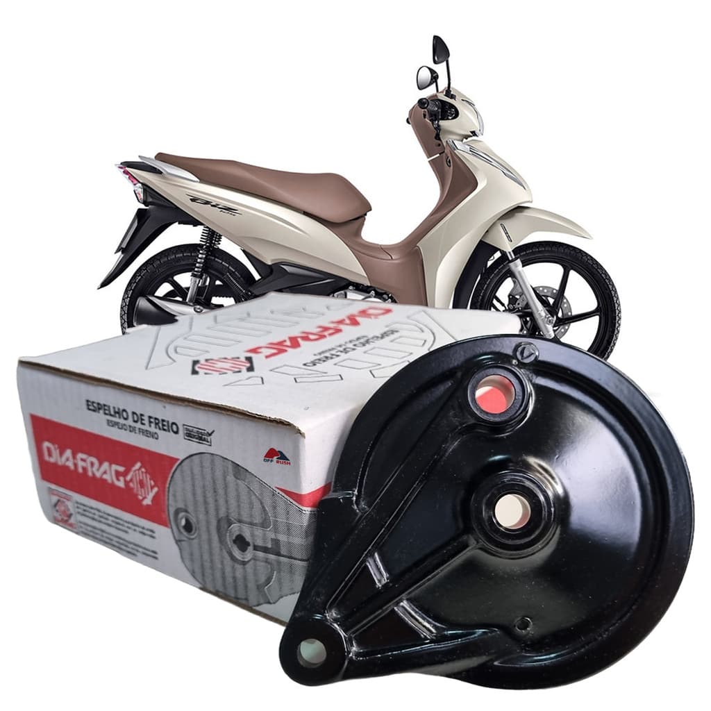 Espelho de Freio Traseiro Preto Diafrag Honda Biz 125 Es (Todas)