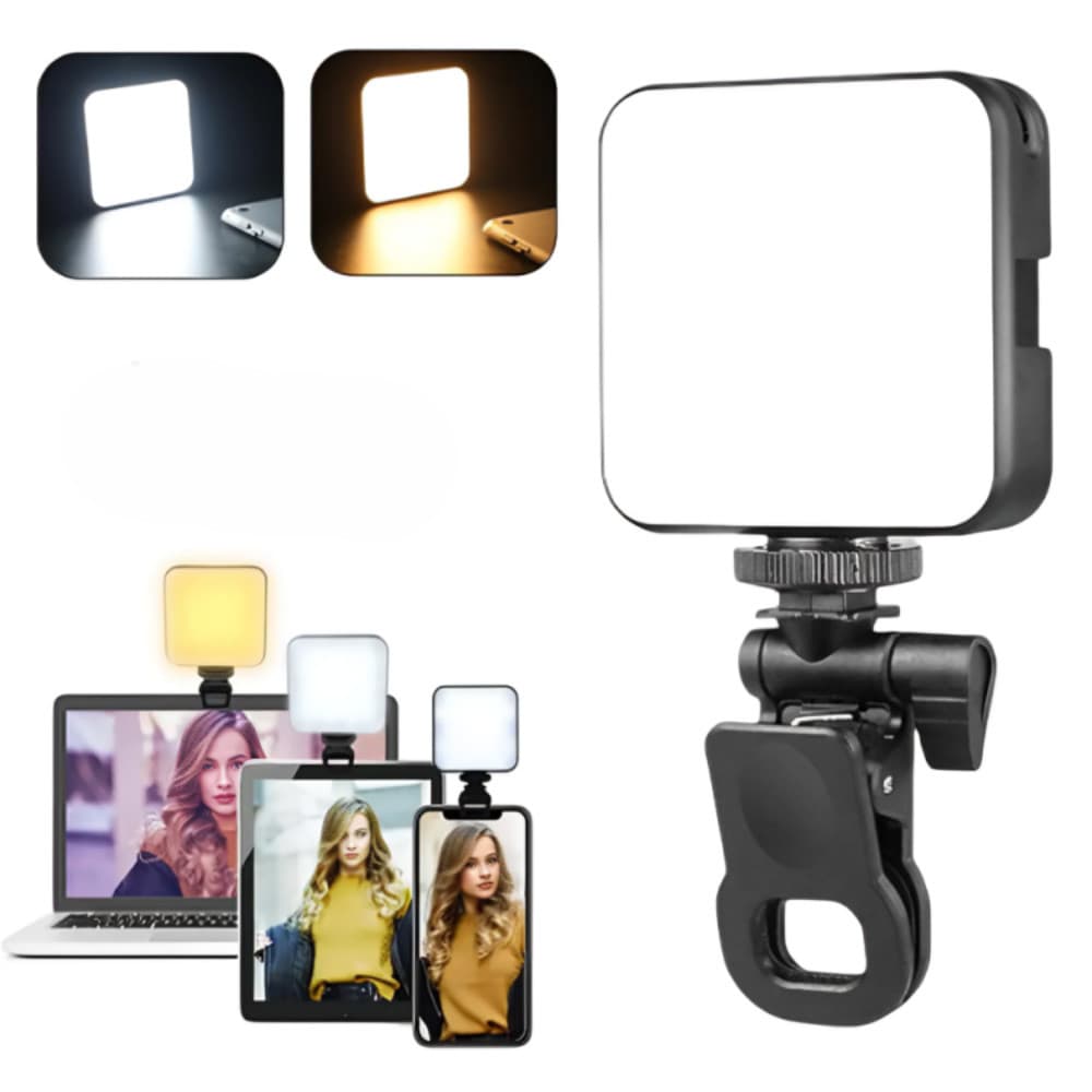 Iluminação Fotográfica Noturna De Preenchimento LED Luz De Vídeo De Lâmpada Portátil De Fotografia Com Clip