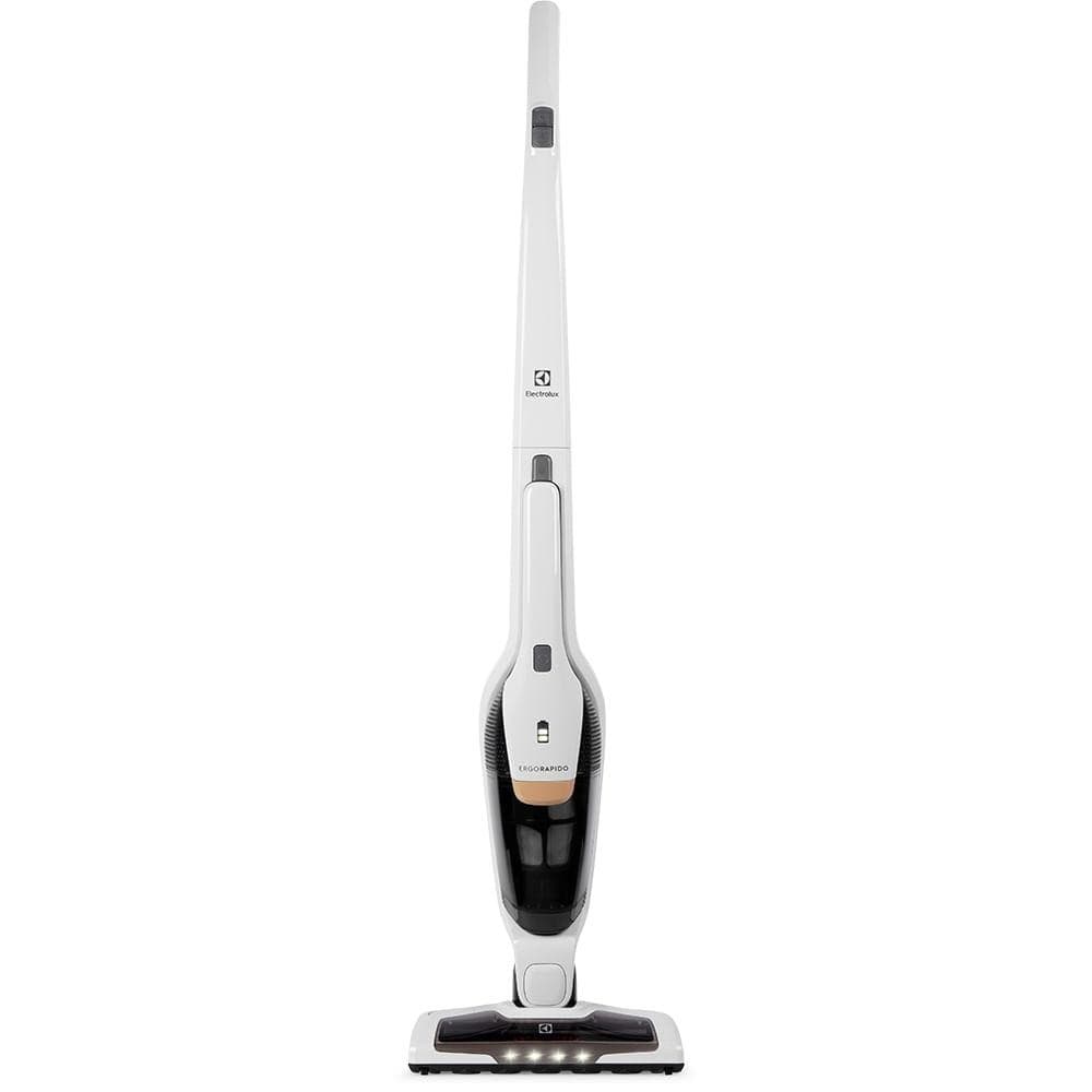Aspirador de Pó Vertical Sem Fio Electrolux Ergorapido 2 em 1 Luz LED até 35 min Branco (ERG25B)