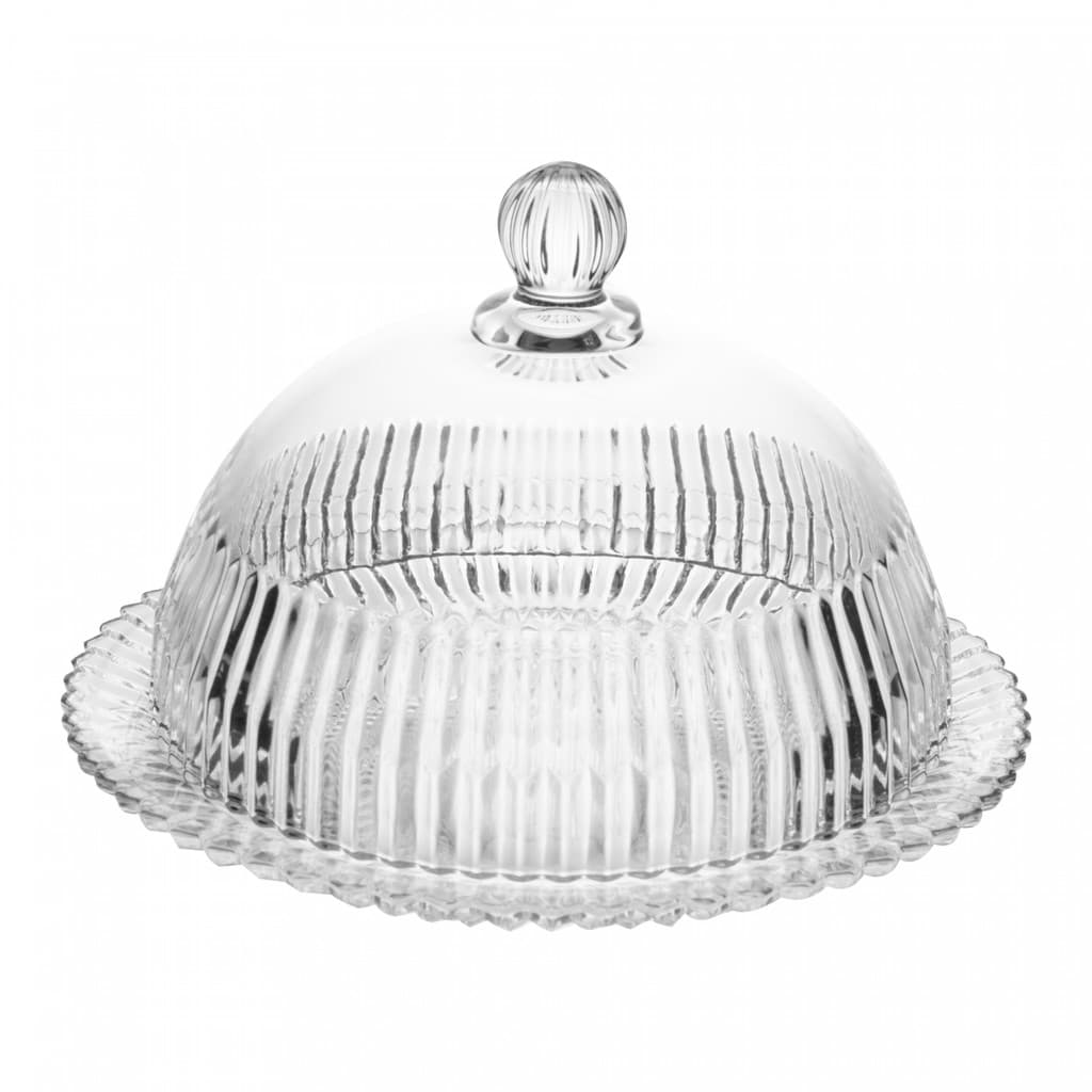 Queijeira de Cristal com Tampa Império Wolff 20x20x13,5cm