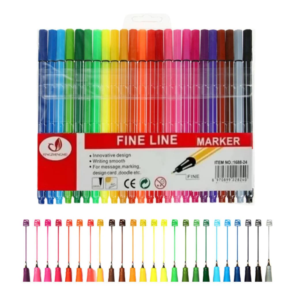 Kit de canetas com 12/24/36/48 cores Fine Line Coloridas Ponta Fina 0.4 mm Fineliner Canetinha