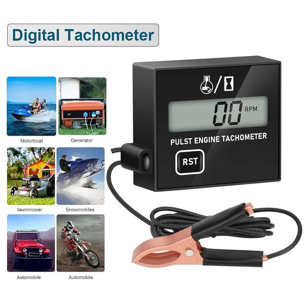 Digital Motosserra Tacômetro Motocicleta Medidor De Pulso Velocímetro Para Cortador De Grama RV ATV Motocross Barco