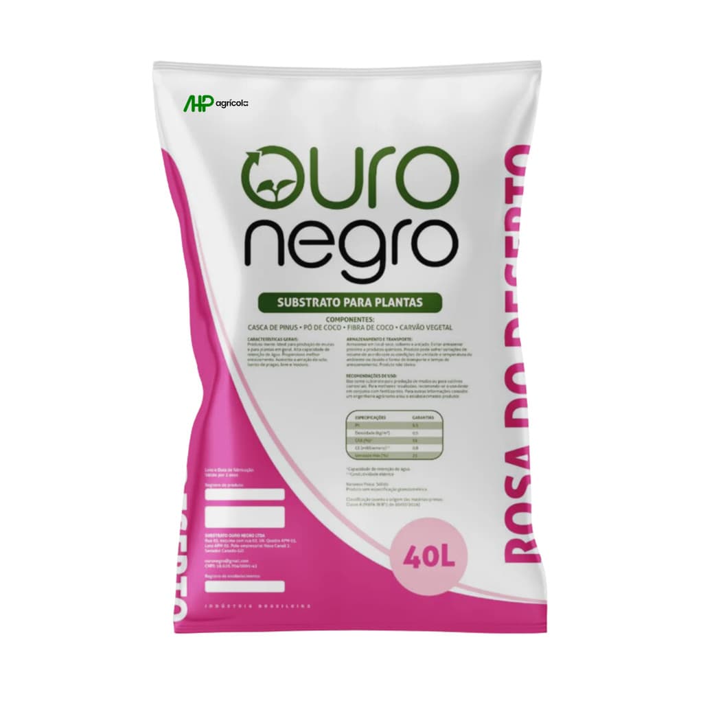 Substrato Para Rosa Do Deserto Ouro Negro Terra Vegetal 40L