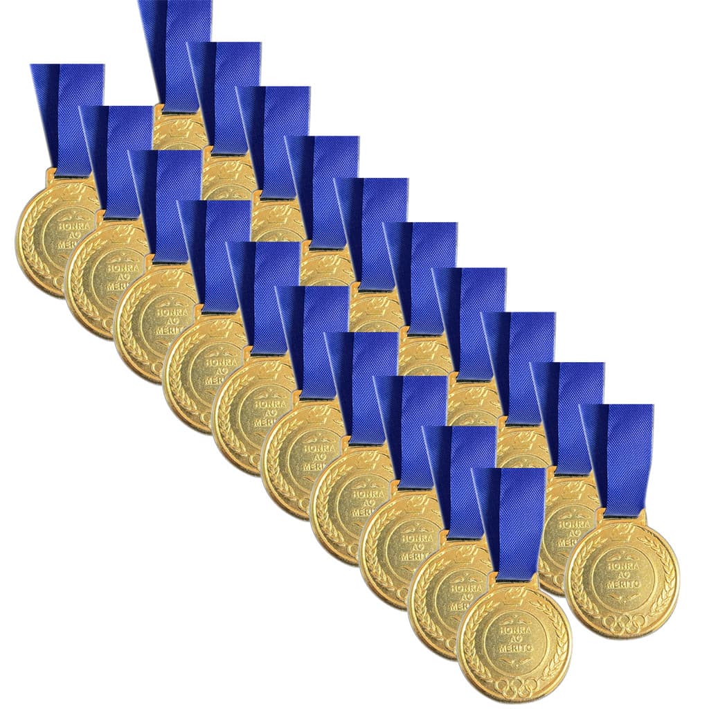 Kit 30 Medalhas Mini Honra ao Mérito De Metal 2,9cm Jogos
