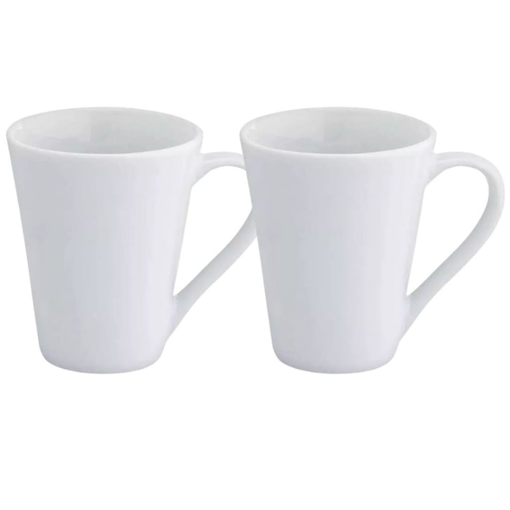 Kit 2 Canecas de Porcelana Branca Branca Sublimação em forno Lettering Personalizada faça orçamento