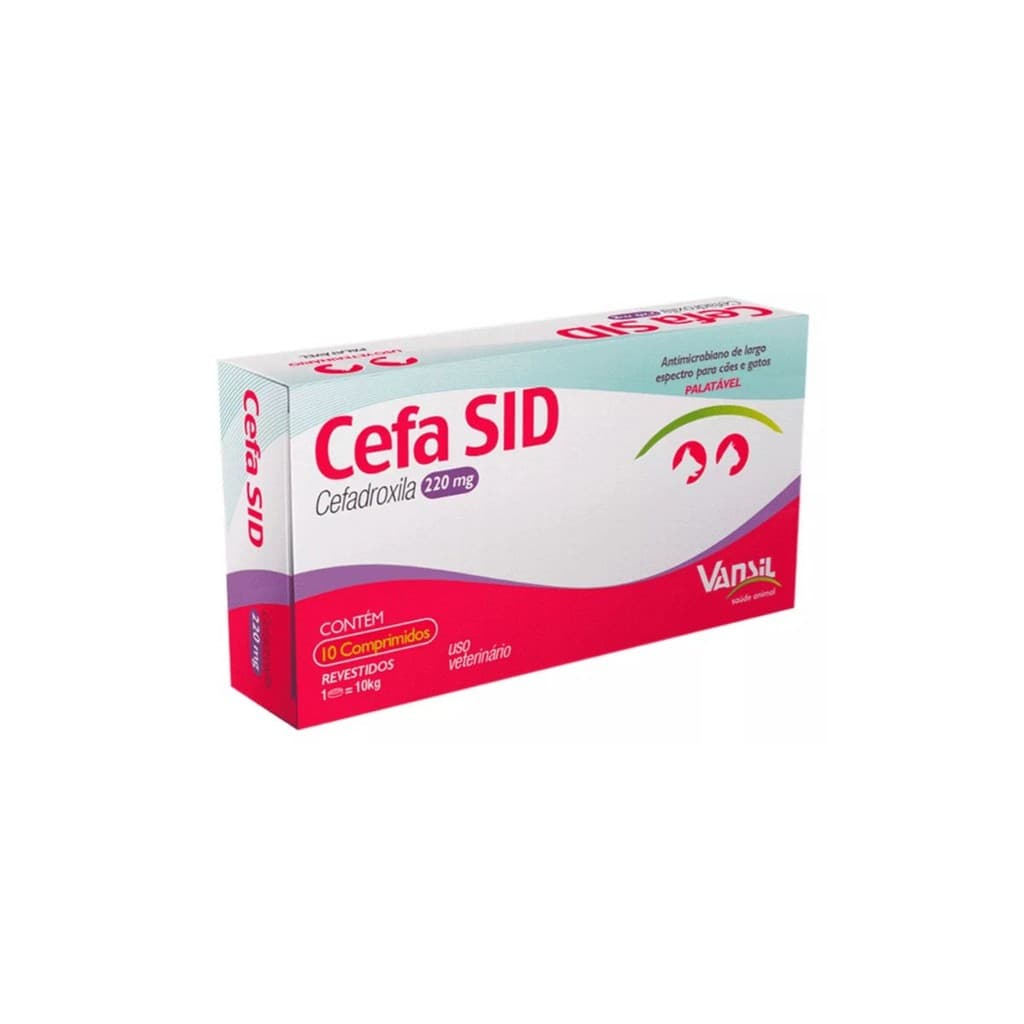 Cefa Sid 220mg caixa com 10 Comprimidos Antimicrobiano