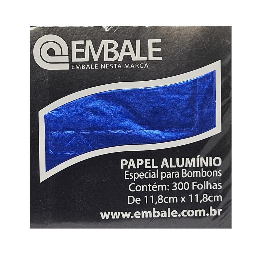 Papel chumbo 11,8x11,8cm para Trufa 300fls azul embale