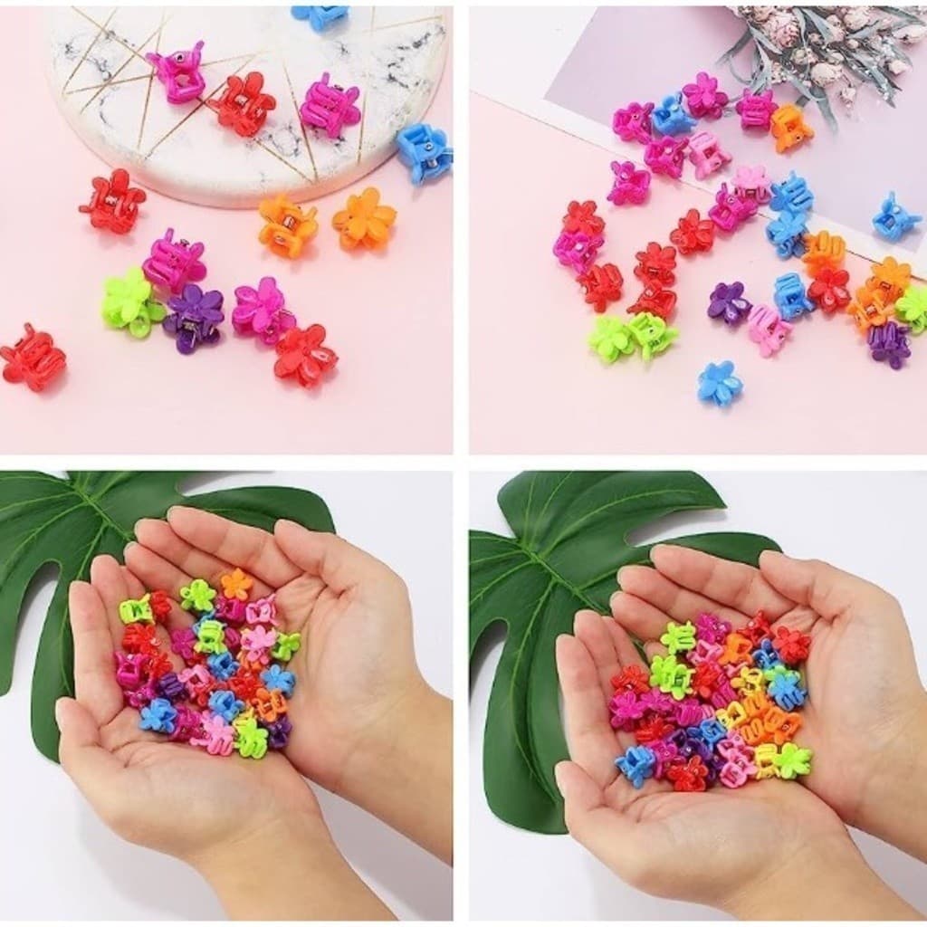KIT 50/100/200 unidades Candy Color Mini Small Grab Clip Children's Hair Accessories Hair Claw Cute Girl Princess